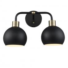  22532 BKAG-BK - Indigo Vanity Lighting Black/Antique Gold